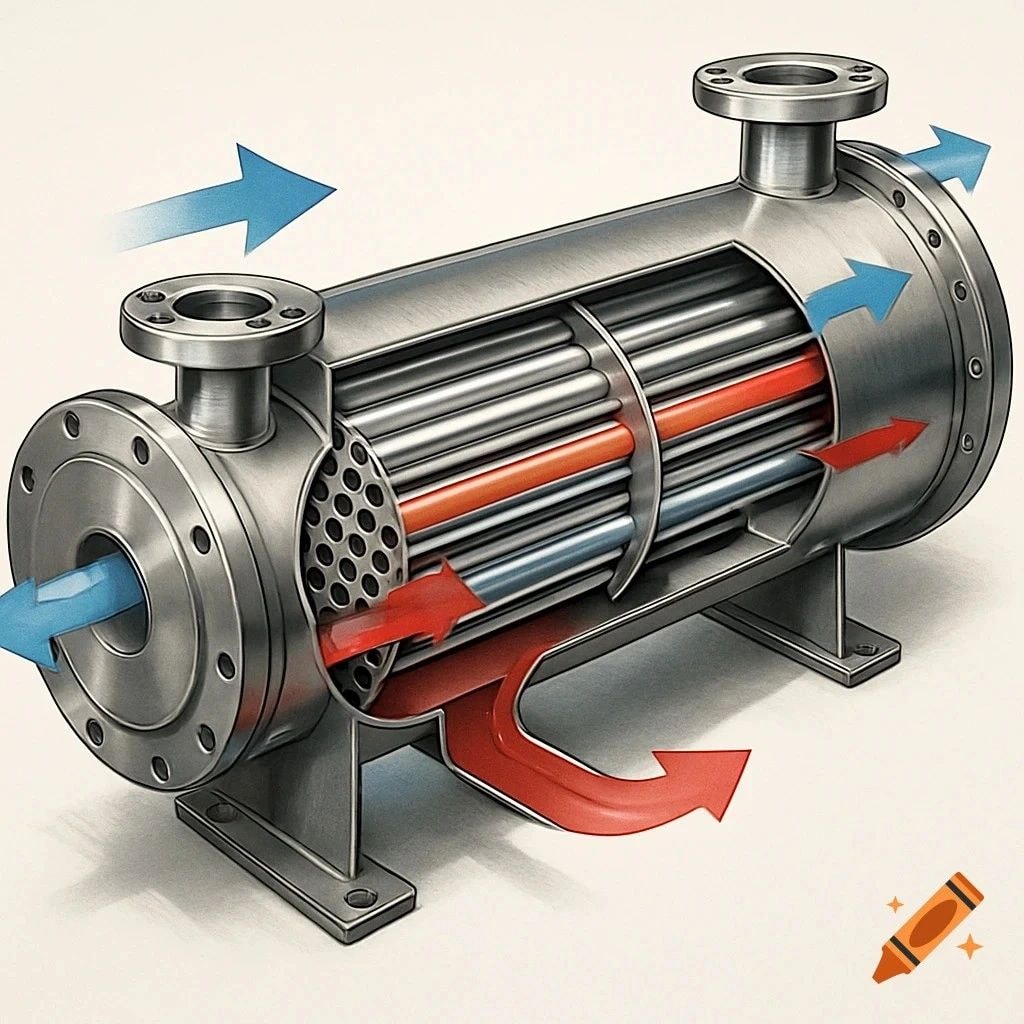 Chiller vessel plant room equipment