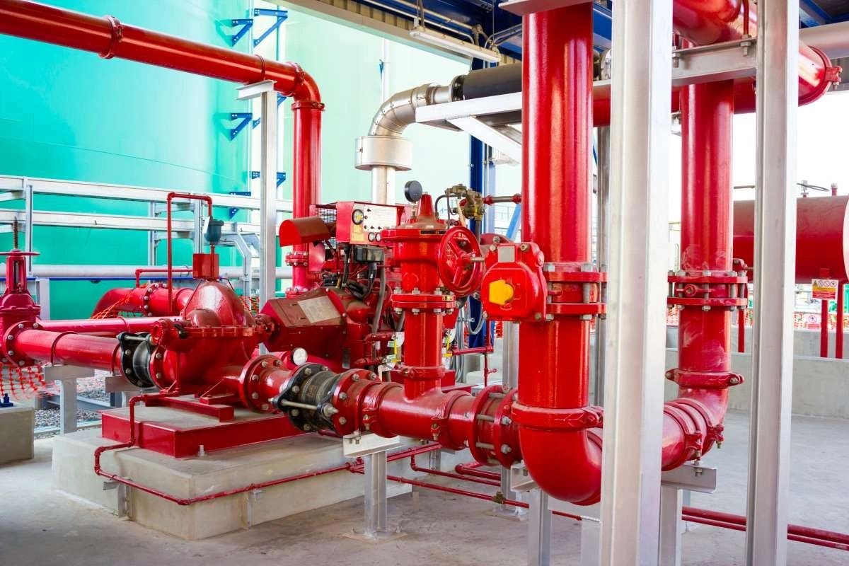 Diesel fire pump plant room